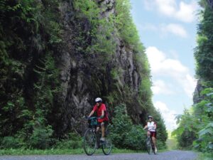 Paysage cyclable dans la région de l'Abitibi-Témiscamingue, Québec