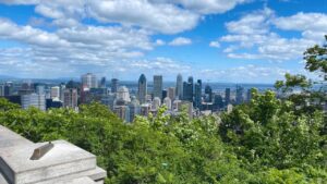 Paysage cyclable dans la région de Montréal, Québec