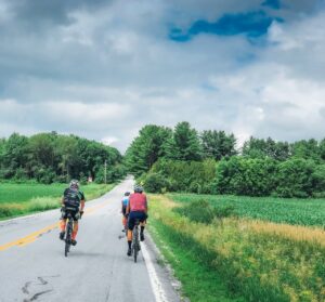 Paysage cyclable de la région des Cantons-de-l’Est (Estrie), au Québec