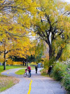 Paysage cyclable dans la région de Montréal, Québec