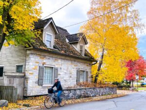 Paysage cyclable dans la région de Montréal, Québec
