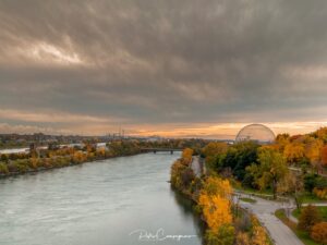 Paysage cyclable dans la région de Montréal, Québec