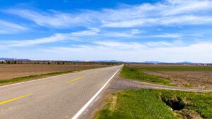 Paysage cyclable dans la région de la Montérégie, Québec
