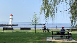 Paysage cyclable dans la région de Montréal, Québec