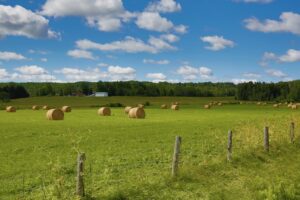 Paysage cyclable dans la région de la Montérégie, Québec