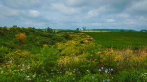 Paysage cyclable dans la région de Lanaudière, Québec