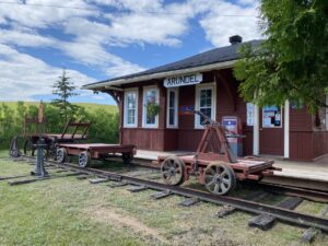 Paysage cyclable dans la région des Laurentides, Québec.