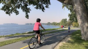 Paysage cyclable dans la région de Montréal, Québec