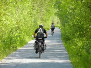Paysage cyclable dans la région de l'Abitibi-Témiscamingue, Québec