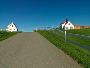 Paysage cyclable dans la région Gaspésie, Iles-de-la-Madeleine, Québec