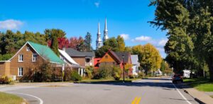 Paysage cyclable dans la région de la Mauricie, Québec